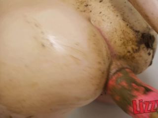 LizzyDirt   Horny Blonde Anal Fist and Suck Shit